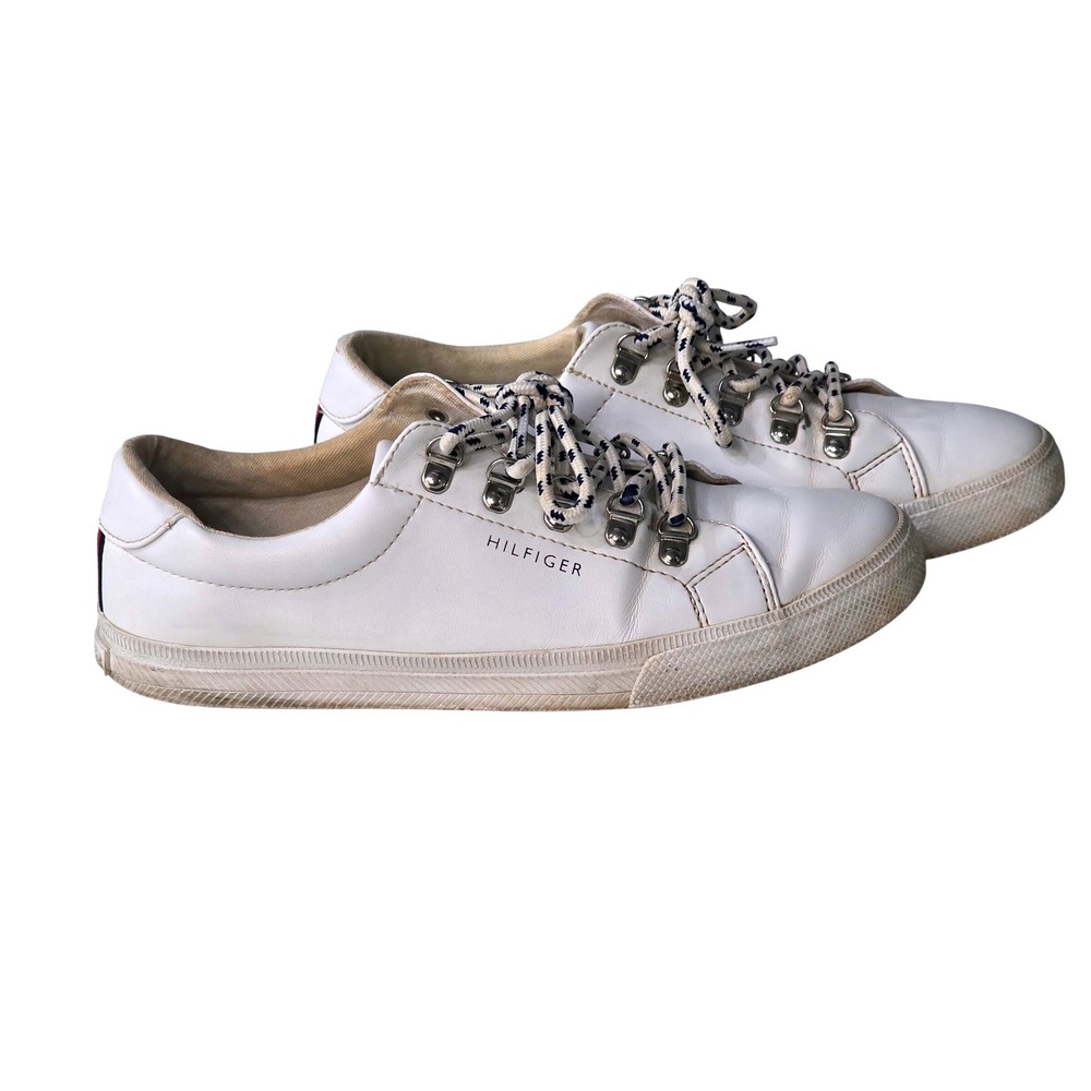 Tommy Hilfiger Linzer White Low Top Sneakers TWLINZER2-R Womens‎ 8.5 Leather